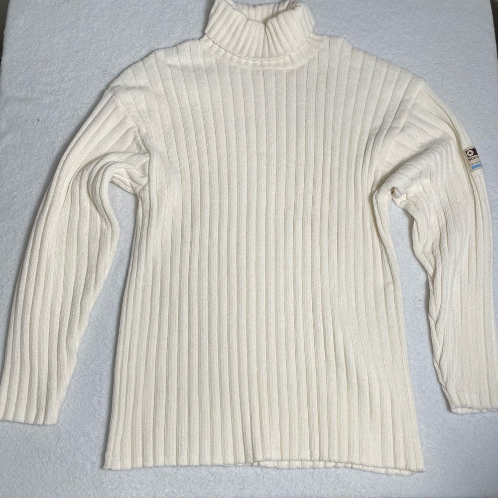 Women's Ribbed Turtleneck Sweater - Cream